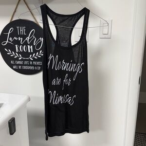 Black Graphic Tank Top